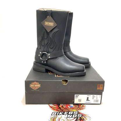 NEW Harley-Davidson Men's Size 9 Hustin Black Motorcycle Harness Boots D96310-9