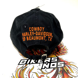 NEW Genuine Harley Badge Adjustable Cotton Baseball Cap Hat Black 5029011003