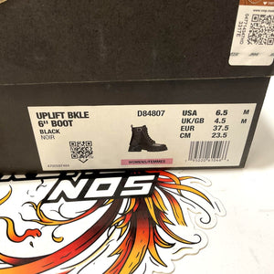 NEW Harley Womens Size 6.5 Uplift Buckle 6" Black Biker Fashion Boots D84807-6.5