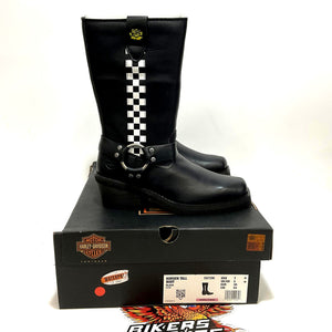 NEW Harley Womens Size 7 Korsen Black 10" Waterproof Harness Boots D87296-7