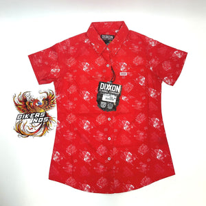 NEW Womens Small Dixxon 350 Party Short Sleeve Red PS-350-WSM