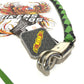 UNIK Black/Green Biker Get Back Whip 36" 2053-GRN