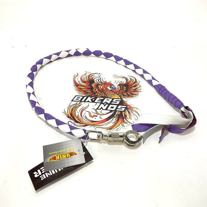 UNIK Purple/Whit Biker Get Back Whip 36" 2053.56