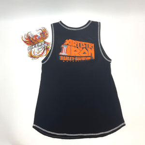Harley Women's Size 1X Artistry in Iron Scoop Neck Tank Top- Black HT4886BLK-1X