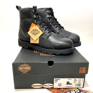 NEW Harley SZ11.5  Mens Shrader 6" Black Waterproof Motorcycle Boots D96311-11.5