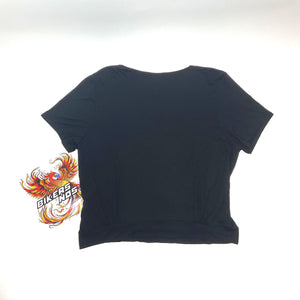 NEW Women's 1X Harley Bandolier V-Neck Short Sleeve Shirt Black HT4809BLK-1X