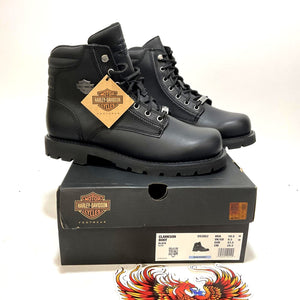NEW Harley Mens Size 10.5 Clarkson 5" Black Lifestyle Biker Boots D93862-10.5