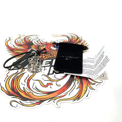 New Harley Guardian Gremlin Ride Bell Leaf Cut Out Script Silver Finish 34M00080