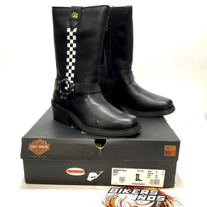NEW Harley Womens Size 9 Korsen Black 10" Waterproof Harness Boots D87296-9