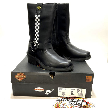 NEW Harley Womens Size 9 Korsen Black 10" Waterproof Harness Boots D87296-9