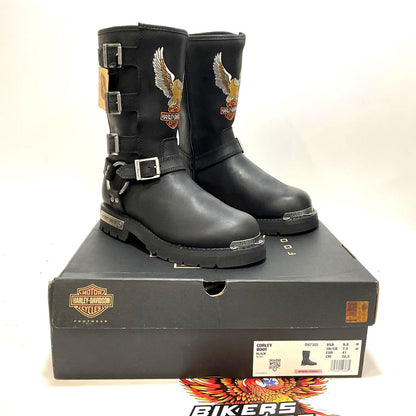 NEW Harley Womens Size 9.5 Corley 10-Inch Motorcycle Boots Black D87305-9.5