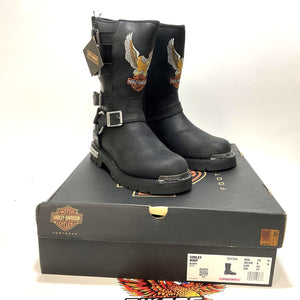 NEW Harley Womens Size 10 Corley 10-Inch Motorcycle Biker Boots Black D87305-10