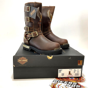 NEW Harley Womens Size 7.5 Corley 10-Inch Motorcycle Boots Brown D87306-7.5
