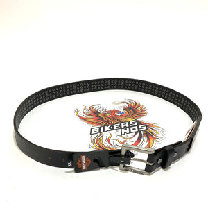 NEW Harley Mens Size 38 Triple Row Studded Genuine Leather Belt BMU003/0838