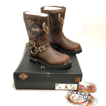 NEW Harley Womens Size 10 Corley 10-Inch Motorcycle Biker Boots Brown D87306-10