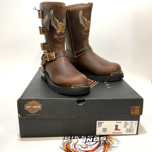 NEW Harley Womens Size 9.5 Corley 10-Inch Motorcycle Boots Brown D87306-9.5