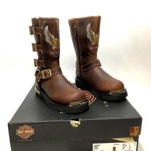 NEW Harley Womens Size 7 Corley 10-Inch Motorcycle Biker Boots Brown D87306-7