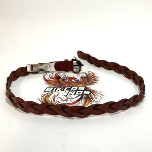 NEW Harley Women's Medium Braided Classic H-D Leather Belt Brown BMW005/02M