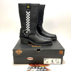 NEW Harley Size 10 Womens Korsen Black 10" Waterproof Harness Boots D87296-10