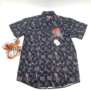 New Harley Dixxon Mens Small Ride Fast Party Shirt-Black/Gray PS-RDFST-SM