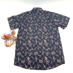 New Harley Dixxon Mens Small Ride Fast Party Shirt-Black/Gray PS-RDFST-SM