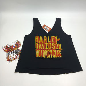 NEW Women 2X "Right At Ya" Black Harley-Davidson V-Neck Tank HT4821BLK-2X