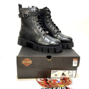 NEW Harley Womens Size 9.5 Uplift Buckle 6" Black Biker Fashion Boots D84807-9.5
