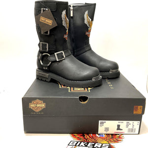 NEW Harley Womens Size 8 Corley 10-Inch Motorcycle Boots Black D87305-8