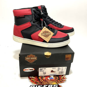 NEW Harley Mens Size 9 Grady 5.25" Red/Black Riding Sneaker Biker Boots D96305-9