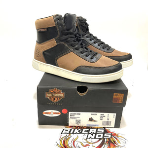 NEW Harley Size 8 Mens Grady 5.25" Brown/Black Riding Sneaker Boots D96304-8