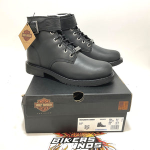 NEW Harley Mens Size 8.5 Vntgmoto 5.75" Black Motorcycle Biker Boots D93870-8.5