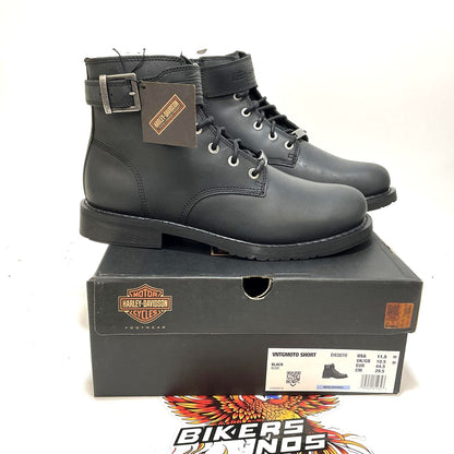 NEW Harley Mens SZ 11.5 Vntgmoto 5.75" Black Fashion Boots D93870-11.5