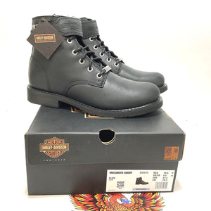 NEW Harley Mens Size10.5 Vntgmoto 5.75" Black Biker Motorcycle Boots D93870-10.5