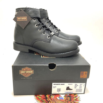 NEW Harley Mens Size10.5 Vntgmoto 5.75" Black Biker Motorcycle Boots D93870-10.5