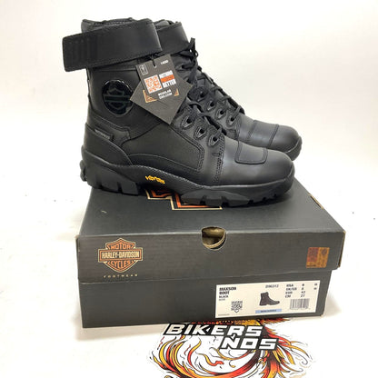 NEW Harley Size 9 Mens Maxson 6.25" WP Black Leather Motorcycle Boots D96312-9