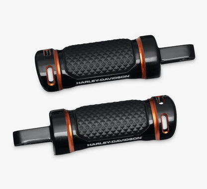 NEW Genuine Harley Street Road Glide Adversary Passenger Black Footpegs 50502246