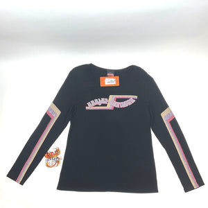NEW-Harley Groovy Ride Women's 2X Long Sleeve Crew Neck Shirt Black HT4950BLK-2X