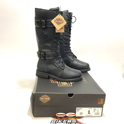NEW Harley Womens Size 9 Belhaven 14" Black Waterproof Biker Boots D87299-9