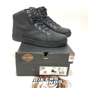 NEW Harley Mens Size 9 Watkins 4.25-Inch Black Leather Motorcycle Boots D93517-9
