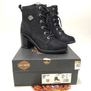 NEW Harley Womens Size 10 Corby Black 4.5-Inch Fashion Biker Boots D15000-10
