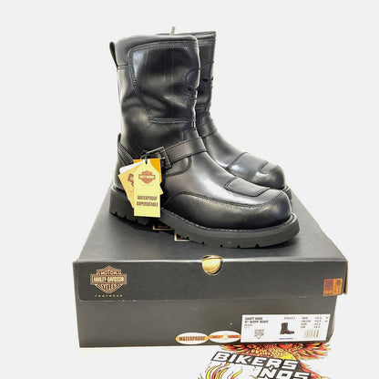 Harley Mens Size 11.5 Shift Ride 9" WP Black Leather Biker Boots D96313-11.5