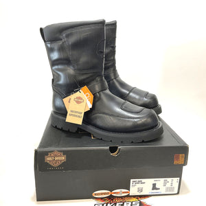 NEW Harley Mens Size 12 Shift Ride 9" WP Black Leather Biker Boots D96313-12
