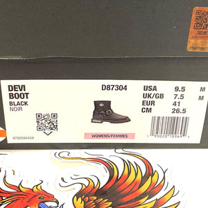 NEW Harley Womens Size 9.5 Devi 5.5-Inch Black Motorcycle Biker Boots D87304-9.5