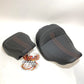 NEW Genuine Harley 2023.5up Low-Profile Solo Touring Seat Orange Stitch 52000691
