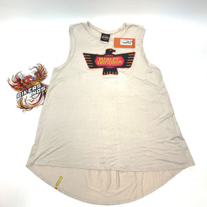 NEW Harley Women's Size 1X Spirit Eagle Crew Neck Tank Top Tan HT4877OAT-1X