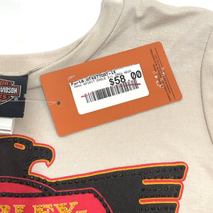 NEW Harley Women's Size 1X Spirit Eagle Crew Neck Tank Top Tan HT4877OAT-1X
