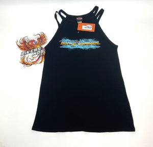 NEW Genuine Harley Womens Size Large Tank Top Black HT4895BLK-LG