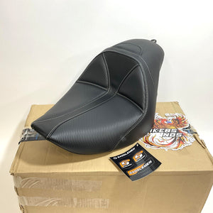 Saddlemen Dominator 2006-2017 Softail Solo Seat  Black w/Gray Stitch 806-12-0042