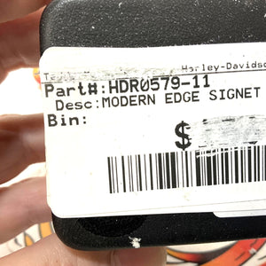 Harley Mens Size 11 Modern Edge Bar & Shield Signet Ring Sterling Silver HDR0579