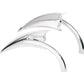 Arlen Ness Micro Triangle Scoop Chrome Harley Bobber Chopper Mirrors 13-060